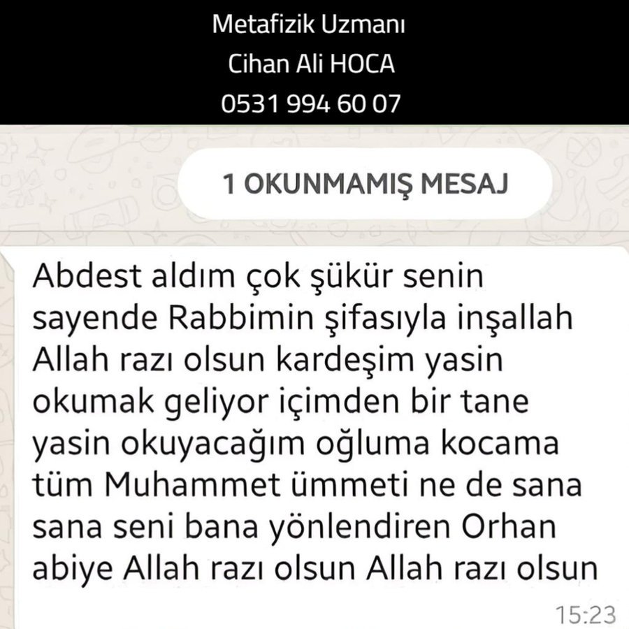 Danışandan WhatsApp mesajı 4
